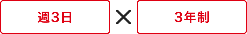 週3日×3年制